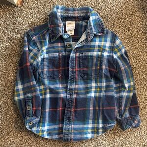 Hanna Andersson Navy & Blue Plaid Button-Down Shirt
